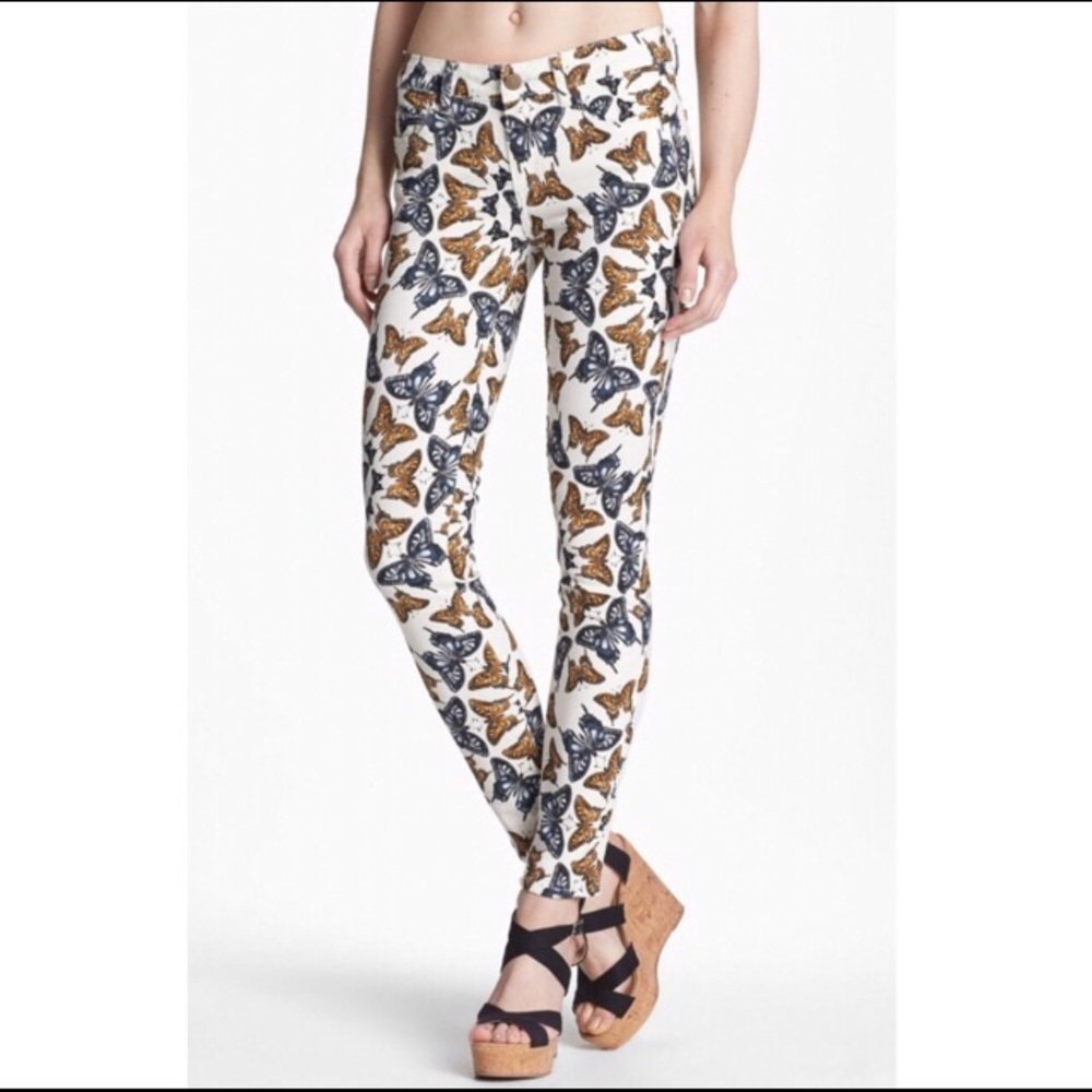 PAIGE Butterfly Print Jeans NWT